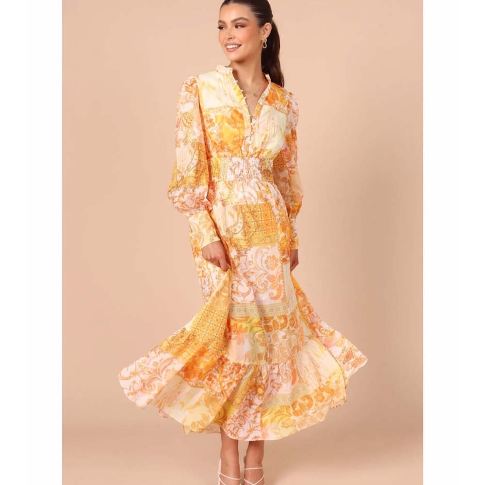 Petal & Pup Yellow Orange Maxi Dress